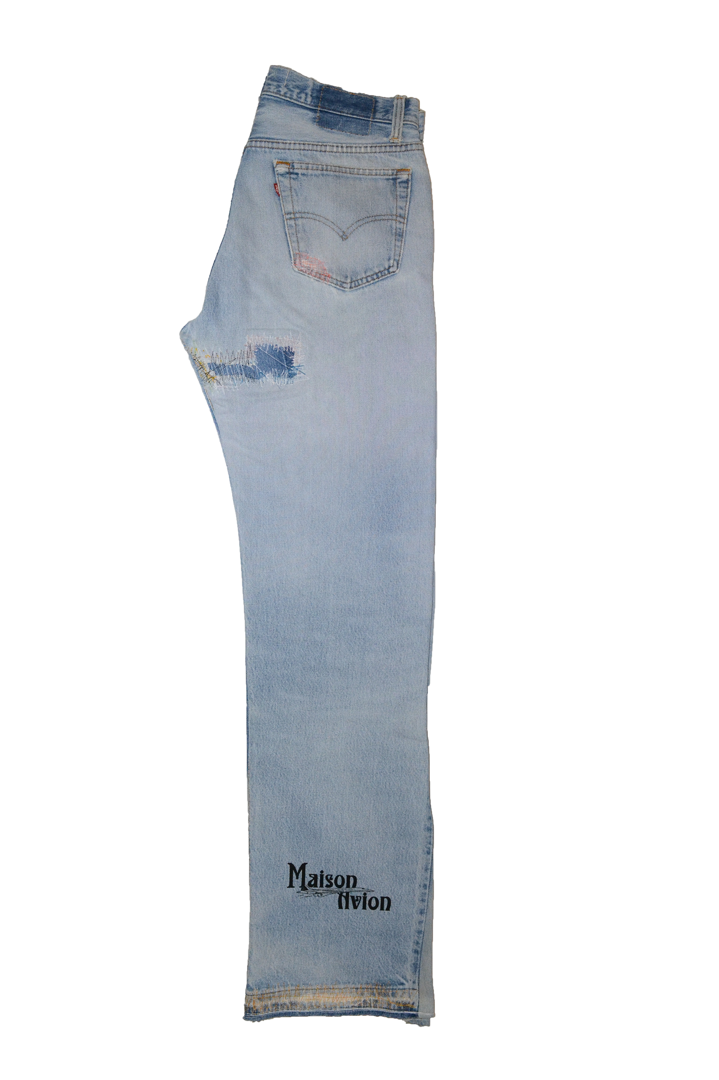 FLORAL DENIM PANT W32L34