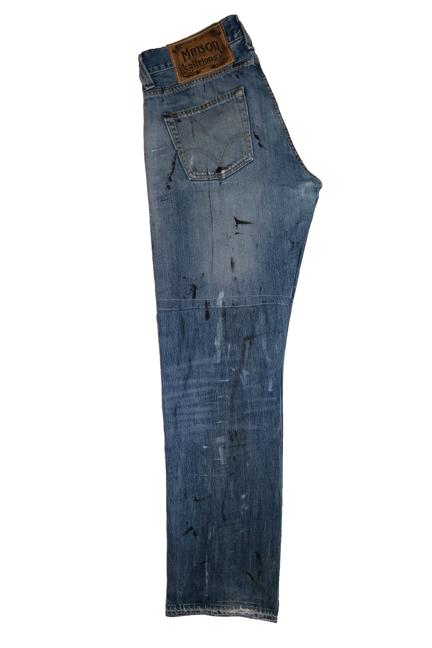 HANDCRAFTED PAINTER REPAIR DENIM PANT W33L32